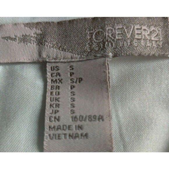 Forever21 Floral‎ Cap Sleeve Fit & Flare Dress White Green Womens Size Small - Picture 10 of 12